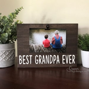 Best Grandpa Ever Picture Frame.Grandpa Frame.Picture Frame.Father/'s Day Gift Idea.Display Photos.Photo Hanger.Grandpa Gift.Gift for Grandpa