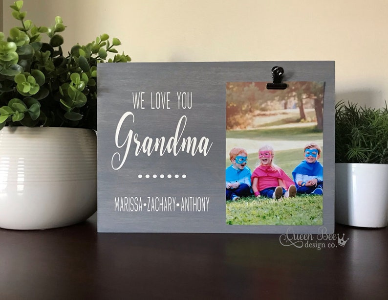Personalized Grandma Frame / We Love You Grandma Frame / Etsy