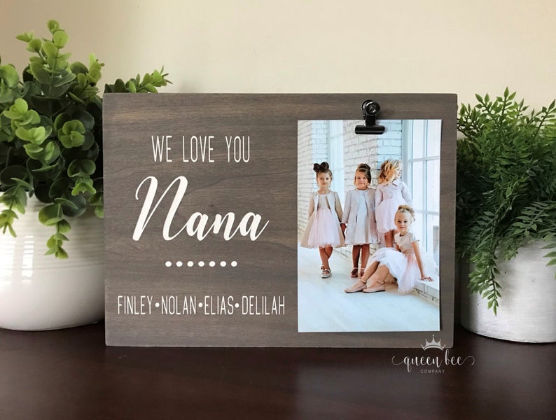 Personalized Nana Frame / We Love You Nana Frame / Nana Photo Etsy