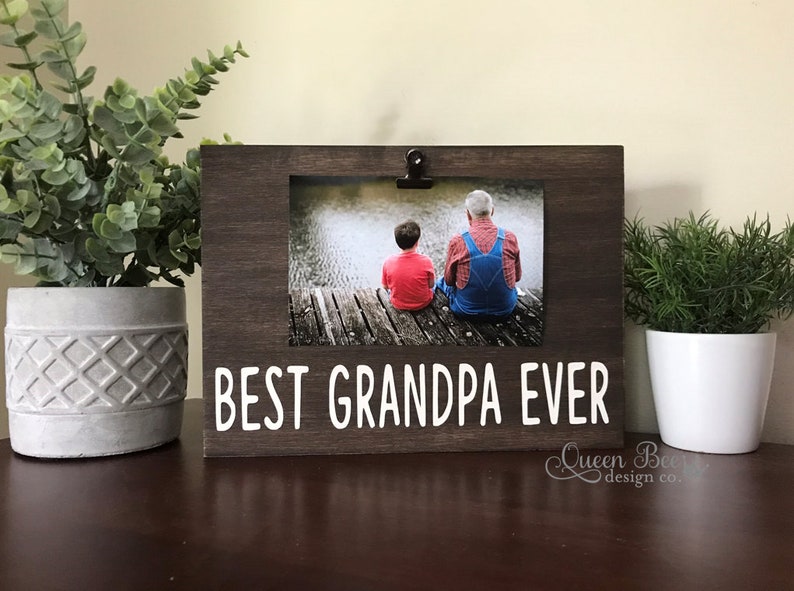 Best Grandpa Ever Picture Frame.Grandpa Frame.Picture Frame.Father/'s Day Gift Idea.Display Photos.Photo Hanger.Grandpa Gift.Gift for Grandpa