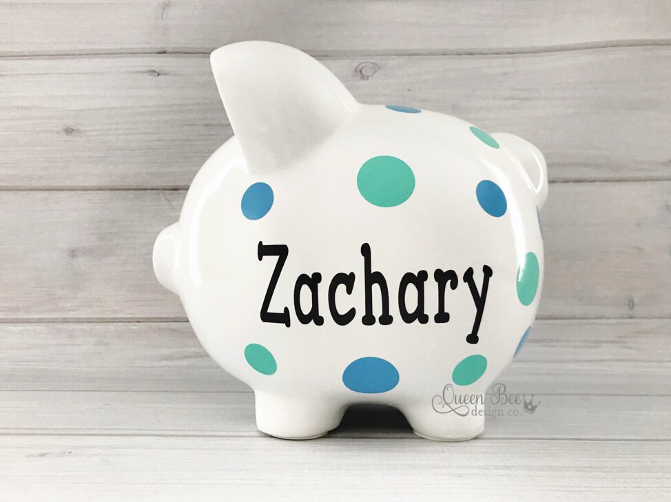 personalized piggy banks for baby boy