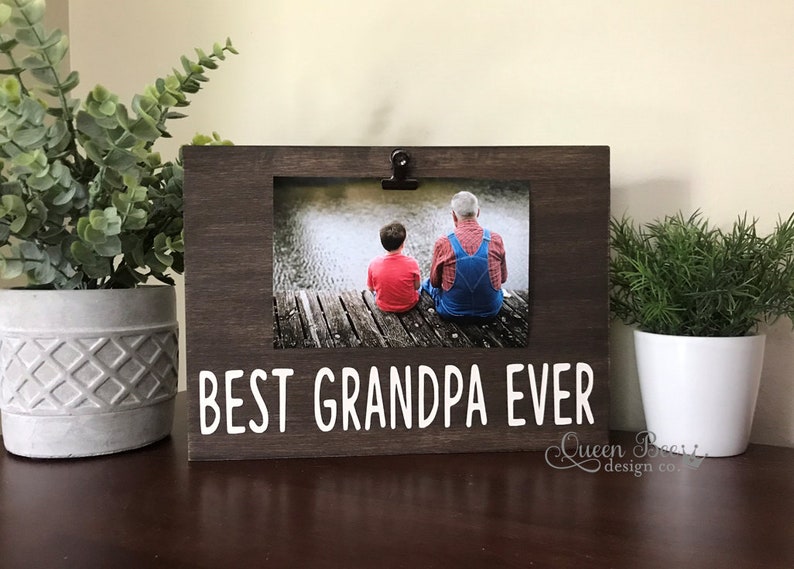 Best Grandpa Ever Picture Frame.Grandpa Frame.Picture Frame.Father/'s Day Gift Idea.Display Photos.Photo Hanger.Grandpa Gift.Gift for Grandpa