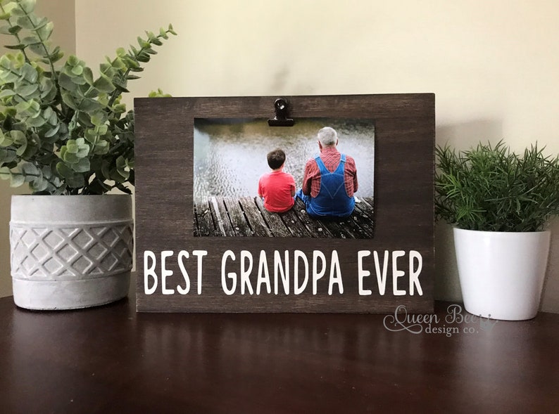 Best Grandpa Ever Picture Frame.Grandpa Frame.Picture Frame.Father/'s Day Gift Idea.Display Photos.Photo Hanger.Grandpa Gift.Gift for Grandpa