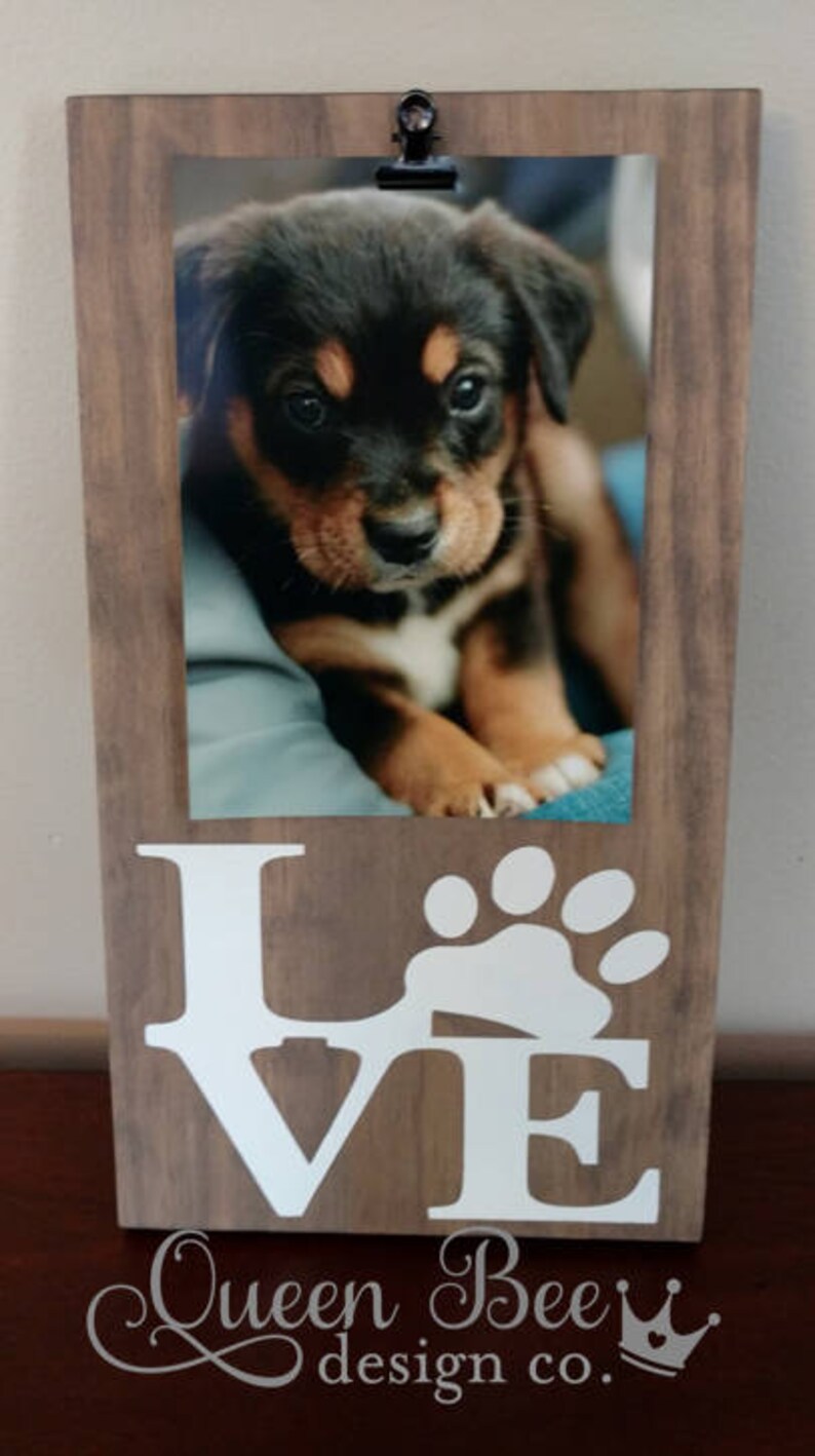 Dog Picture Frame.Dog Frame.Pet Picture Frame.Love Paw Frame.Paw Print Picture Frame.Dog Lover.Dog Decor.Dog Lover Gift.Dog Photo Frame