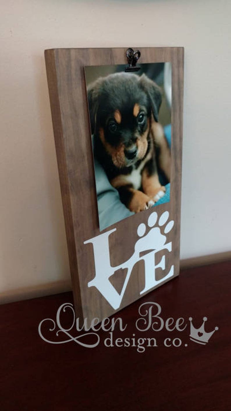 Dog Picture Frame.Dog Frame.Pet Picture Frame.Love Paw Frame.Paw Print Picture Frame.Dog Lover.Dog Decor.Dog Lover Gift.Dog Photo Frame