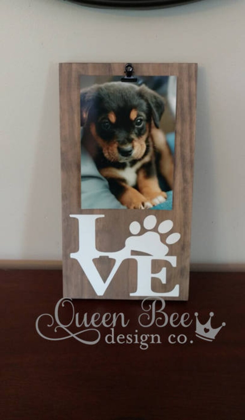Dog Picture Frame.Dog Frame.Pet Picture Frame.Love Paw Frame.Paw Print Picture Frame.Dog Lover.Dog Decor.Dog Lover Gift.Dog Photo Frame