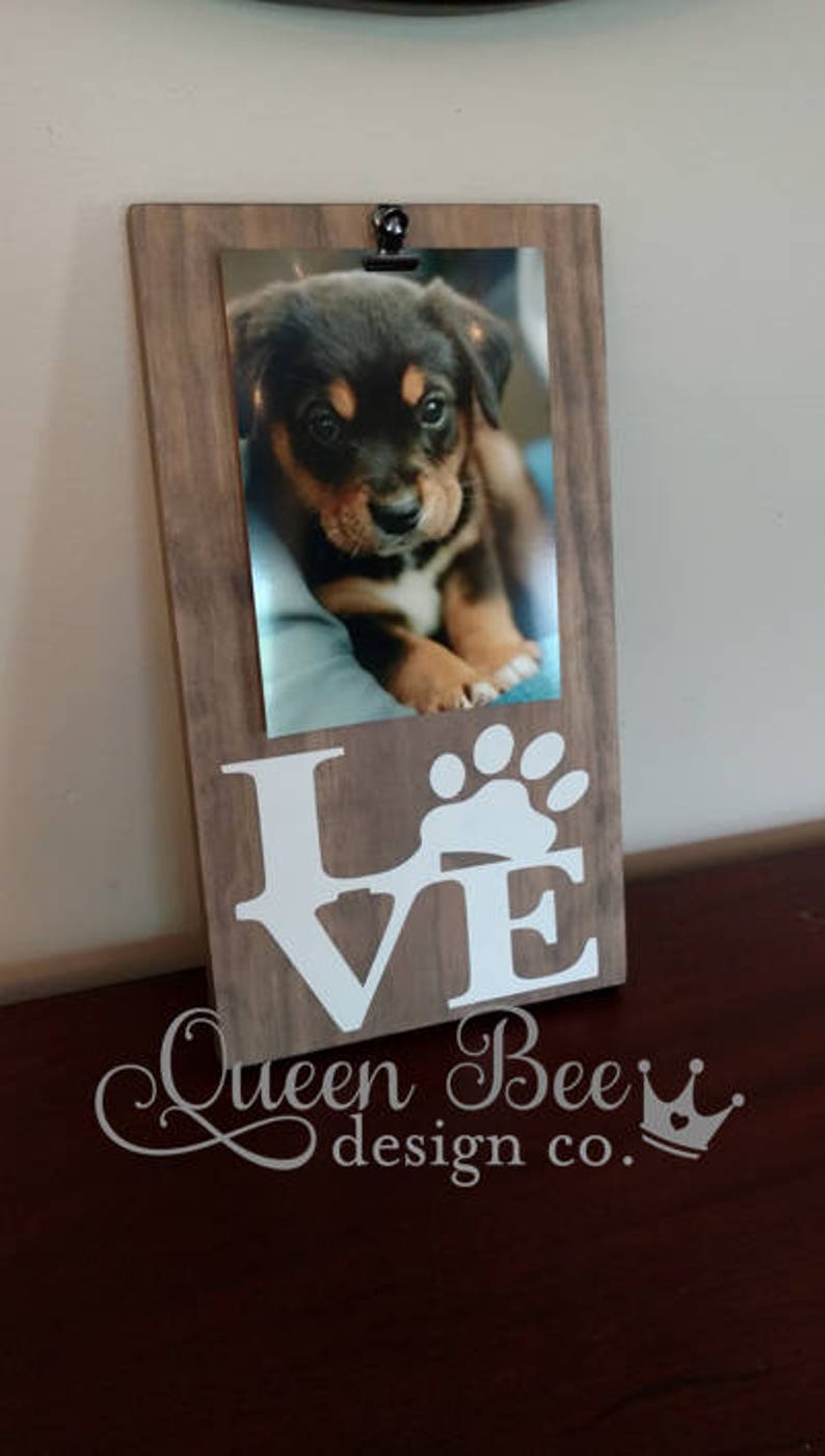 Dog Picture Frame.Dog Frame.Pet Picture Frame.Love Paw Frame.Paw Print Picture Frame.Dog Lover.Dog Decor.Dog Lover Gift.Dog Photo Frame
