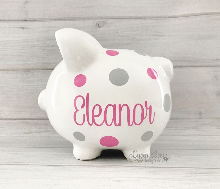 personalized piggy bank girl