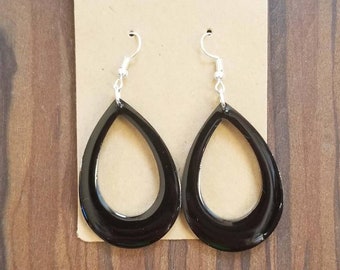 Black /& Clear resin hoops