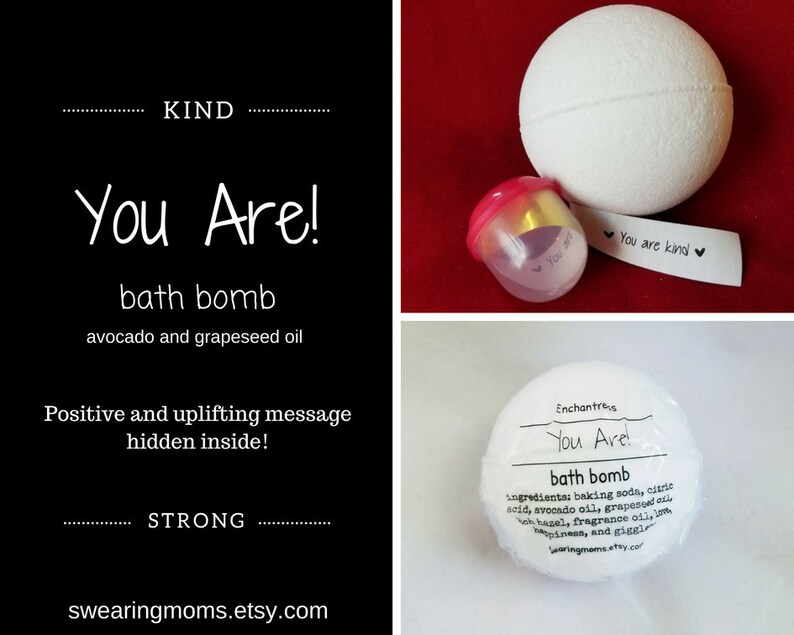 Uplifting Bath Bomb bath bomb with quote surprise message Etsy