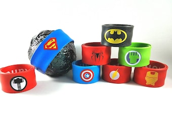 Superhero bath bomb, surprise bath bomb, bath bomb with slap bracelet, bath bomb for boys, bath bomb for kids, bath bomb with toy