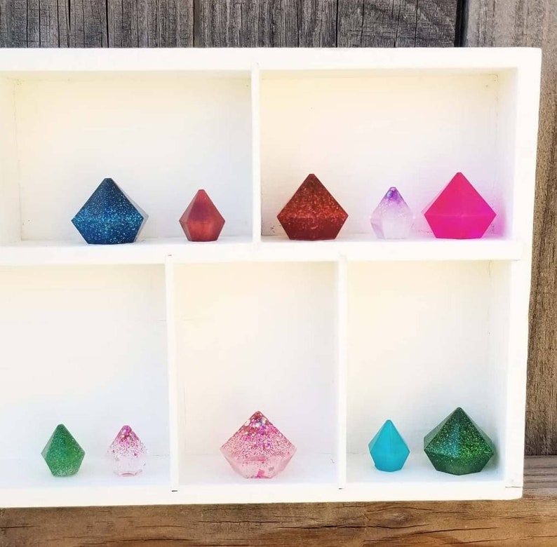 Resin crystals crystal gems miniature crystals resin Etsy