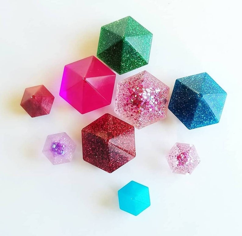 Resin Crystals Crystal Gems Miniature Crystals Resin Etsy
