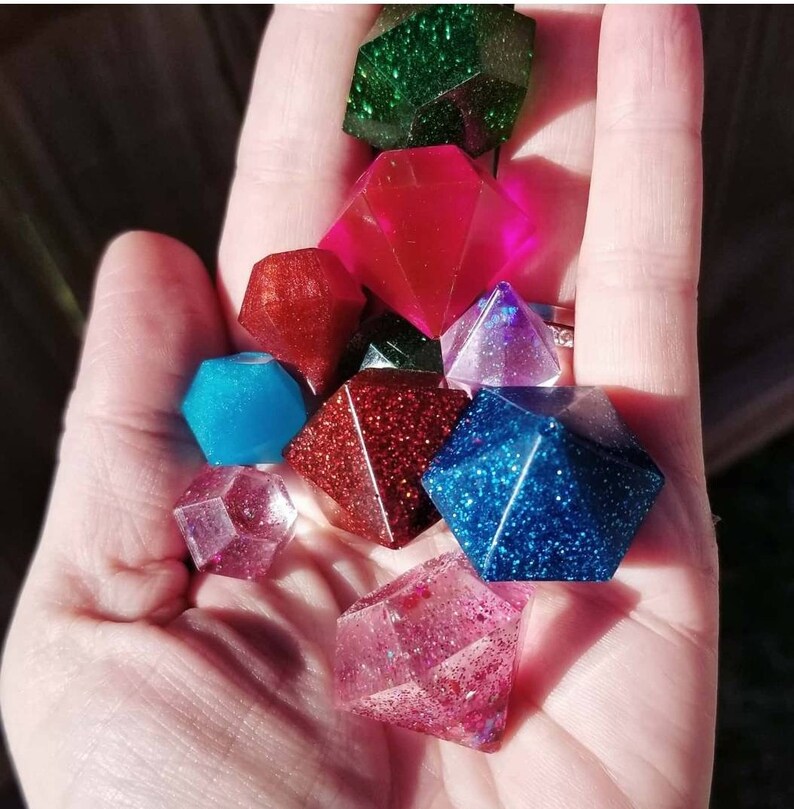 Resin Crystals Crystal Gems Miniature Crystals Resin Etsy