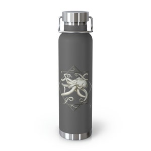 Veiled Surroundings - Octopus Insulated Water Bottle, Octopus Art, Ocean animal, Sea-life, #HealthySeasHealthyShores