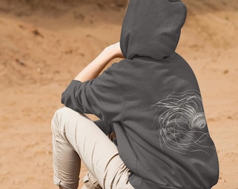 Jellyfish Zip Hoodie, Unisex Ocean Graphic Sweatshirt, #HealthySeasHealthyShores