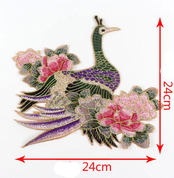 BUY 3 GET 1 FREE Bird with flower Appliques Patch Sew On Patch Applique Embroidery Designs Applique Patches Iron On Embroidery Patch P1017