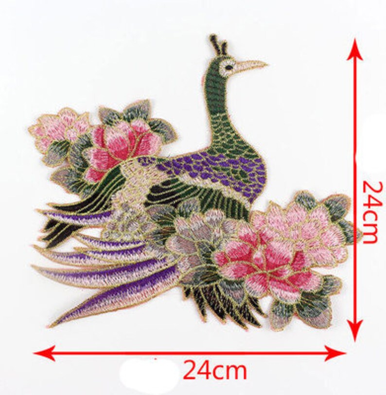 BUY 3 GET 1 FREE Bird with flower Appliques Patch Sew On Patch Applique Embroidery Designs Applique Patches Iron On Embroidery Patch P1017