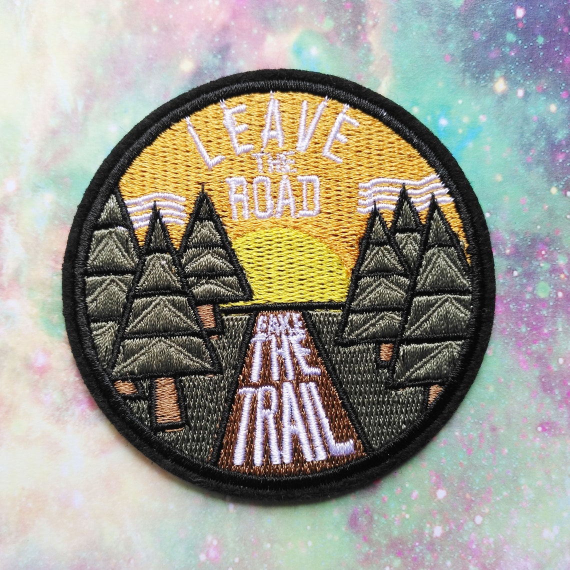 Leave the road patch embroidered patch Take Side Roads high | Etsy
