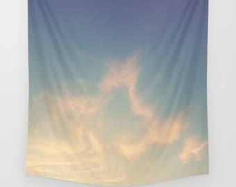 Sky Wall Tapestry,Wall tapestry,nature wall art,clouds tapestry,bedroom decor,vintage wall hanging,sky wall hanging