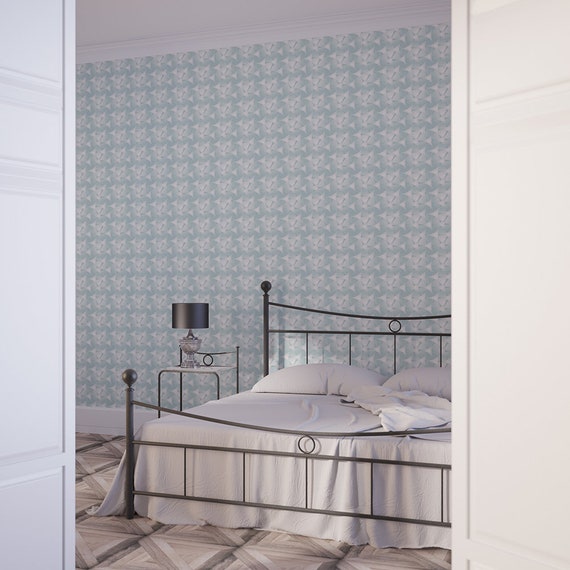 Pastel Blue Wallpaper Geometric Wallpaper Peel And Stick Wallpaper Removable Wallpaper Modern Wallpaper Light Blue Wallpaper