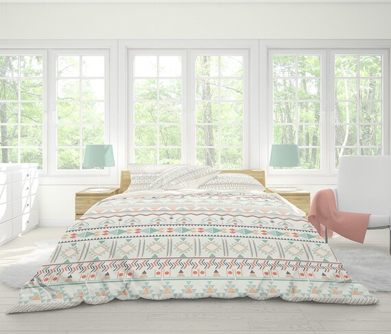 Tribal Duvet Cover Boho Duvet Cover Navajo Etsy