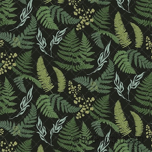Fern Wallpaper,fern Leaf Wallpaper,dark Botanical Wallpaper,peel and