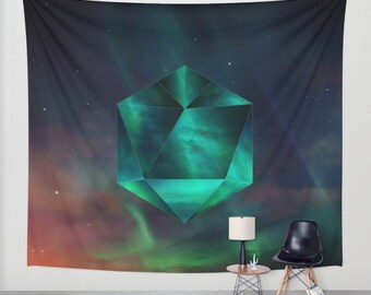 Northern lights wall tapestry,Nature tapestry,Photo tapestry,Boho tapestry,Wall hanging,Star tapestry,Aurora Borealis,Modern art