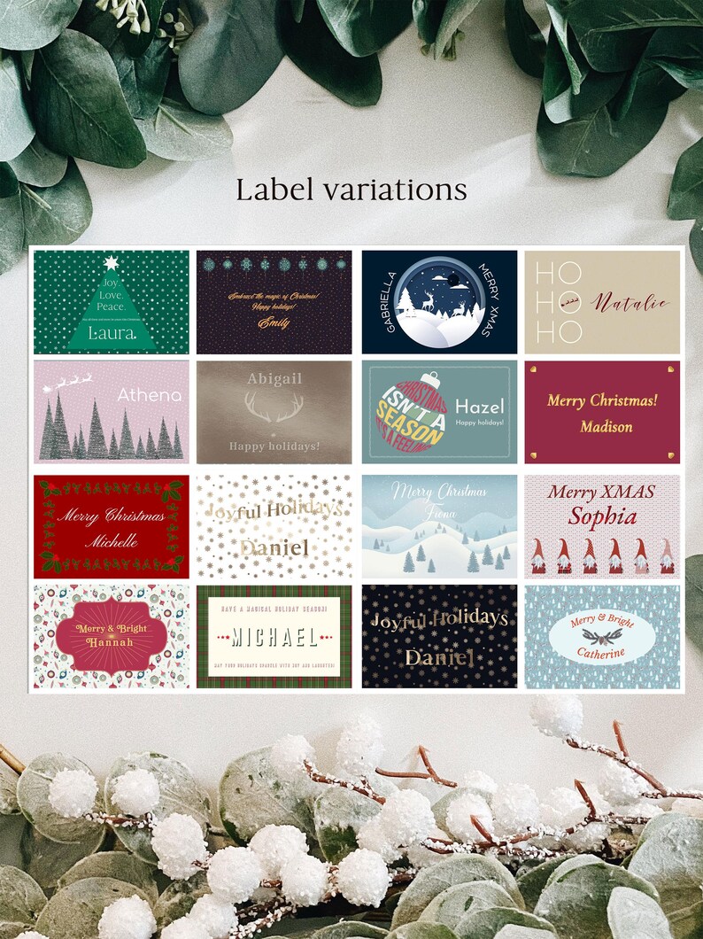 Personalized Christmas Present designer Label Scented Candles Unique
