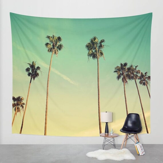 Vintage Palm Trees nature Wall Tapestry wall Decor photography nature Tapestry nature Wall Hanging palm Leaves palm Decor meditation clouds Etsy Canada