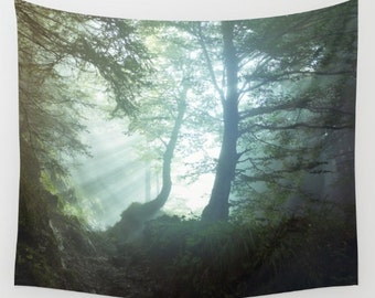 Enchanted Forest Tapestry, Woods Wall Decor, nature tapestry,nature wall hanging