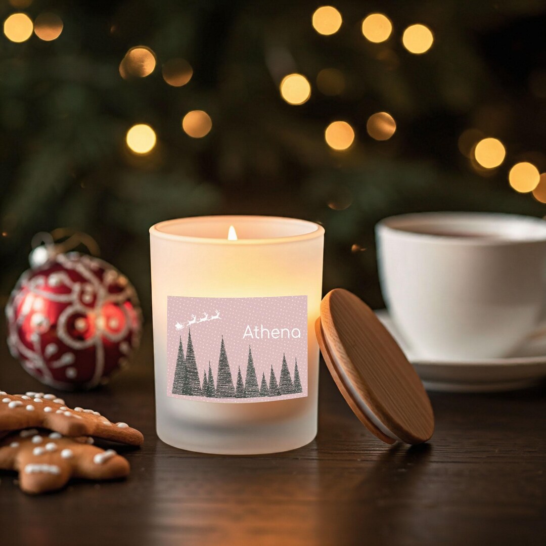 Personalized Christmas Present designer Label Scented Candles Unique