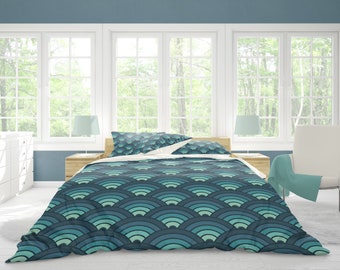 teal bedding sets,dark teal comforter,teal comforter twin,teal duvet cover,ocean bedding,peacock bedding,ocean wave comforter