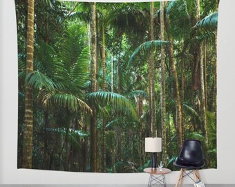 Tropical jungle wall tapestry,Forest Wall Tapestry,Wall decor,rainforest photography,nature tapestry,nature wall hanging