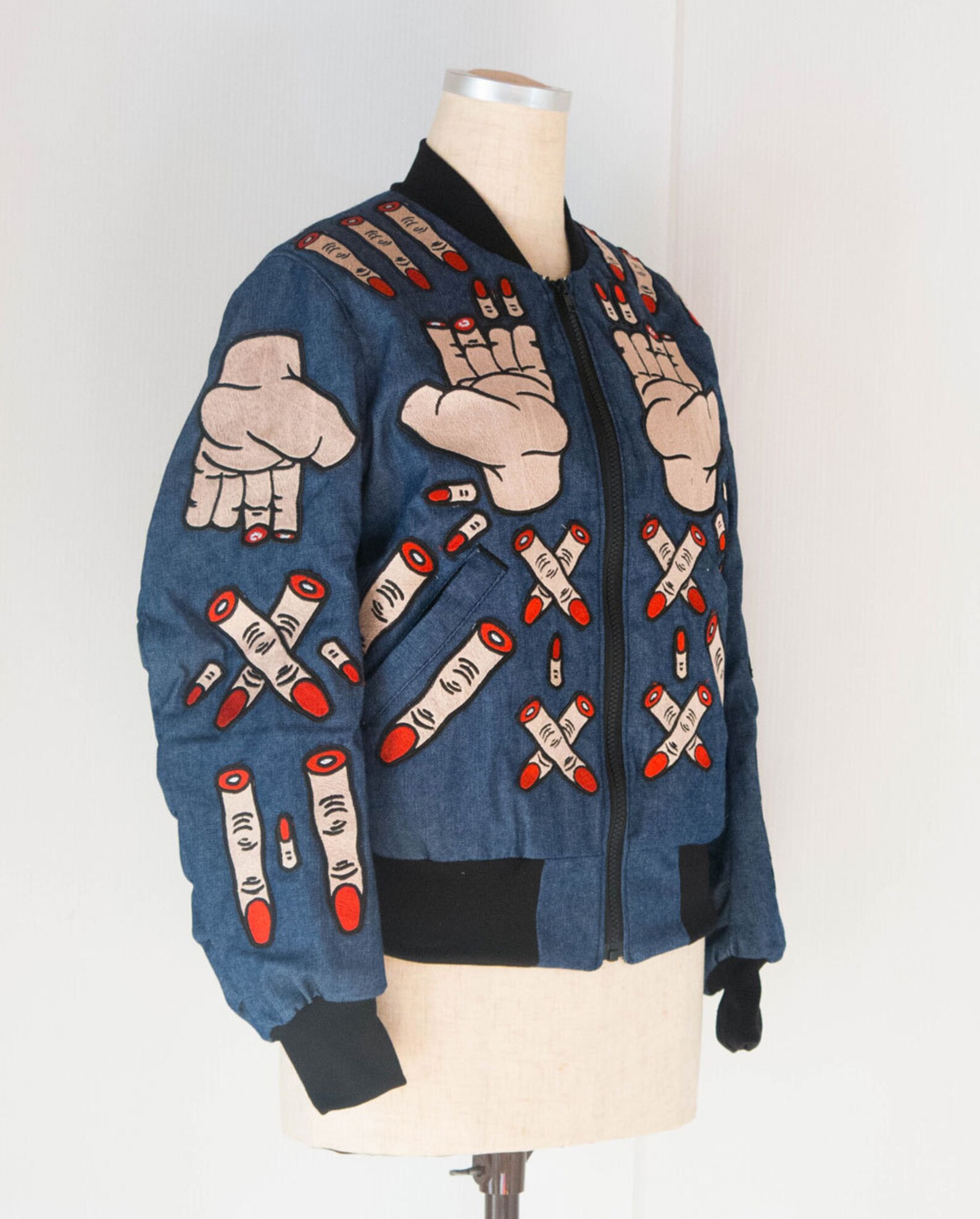 Finger Jacket denim Etsy