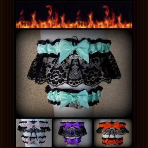 Custom Motorcycle Wedding Garter Set: Biker Bridal Shower Gift