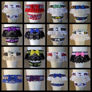 Custom Geek Wedding Garter Set: Design Your Own Cartoon, Anime, Video Game Theme
