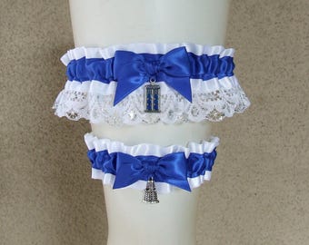 Police Box Wedding Garter Set: Something Blue, Bridal Shower Gift