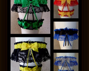Harry Potter Themed Wedding Garter Belt Set W/ Black Lace - Etsy