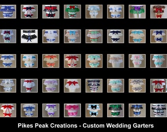 Design Your Own Custom Garter or Set / Hundreds of Ribbons and Charms to Choose From / for Weddings Bridal Shower Gift Proms Military Balls