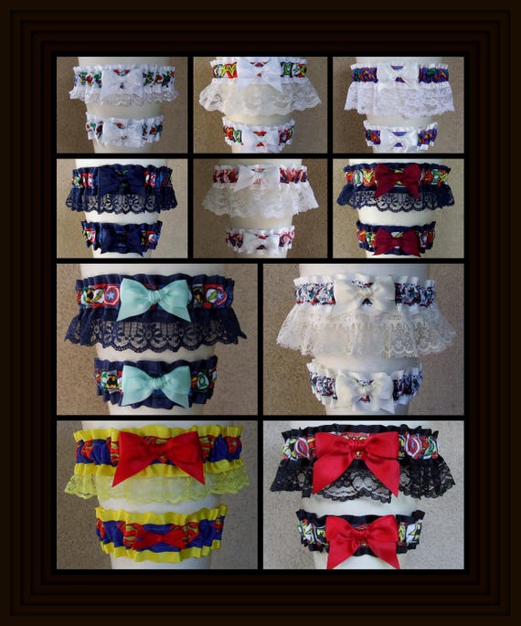 Superhero Wedding Garter Set: Design Your Own Comic Book Bridal Shower Gift