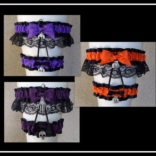 Haunted House Wedding Garter or Set With Your Choice of Lace Etsy