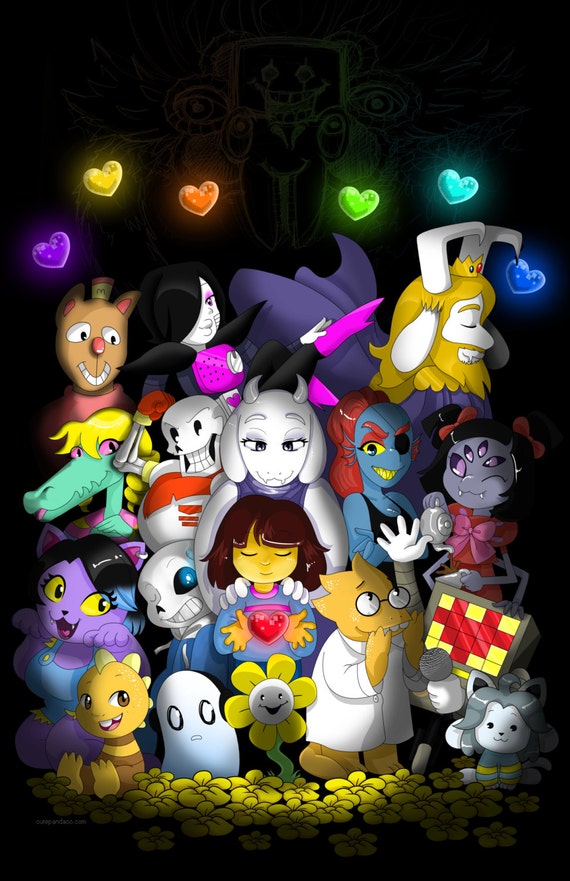 Undertale Group Poster Etsy Undertale Group Poster Etsy