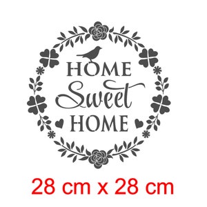 Stencil, French touch stencil &quot;Home sweet home&quot; romantic decor, baroque charm, wall ornament, furniture