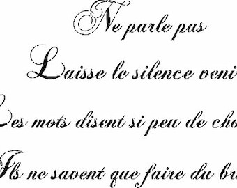 french stencil "Le Silence"