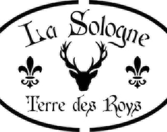 Stencil, French touch stencil, La Sologne label style