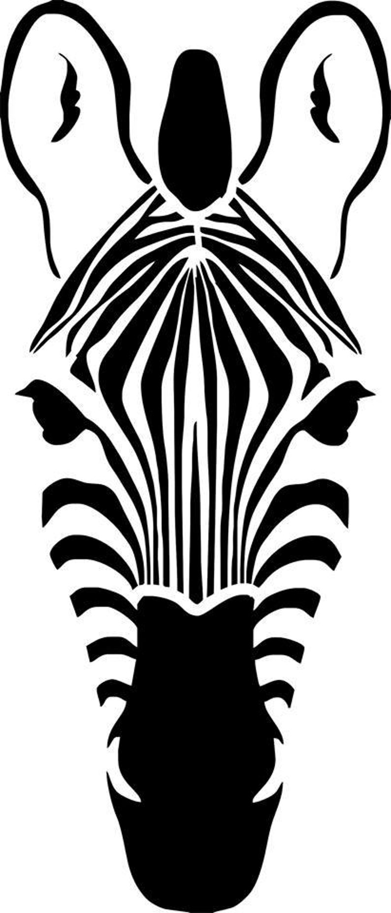 Pochoir stencil tête de zébre  Etsy