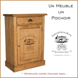 Stencil, stencil Chateau Cheval Blanc St Emilion &quot;Wijnetiket&quot; om te decoreren als een wijnfles, Franse touch