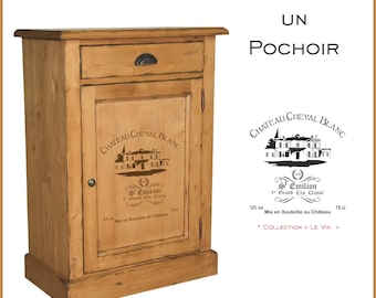 Stencil, stencil Chateau Cheval Blanc St Emilion "Wine Label" to decorate like a wine bottle, French touch