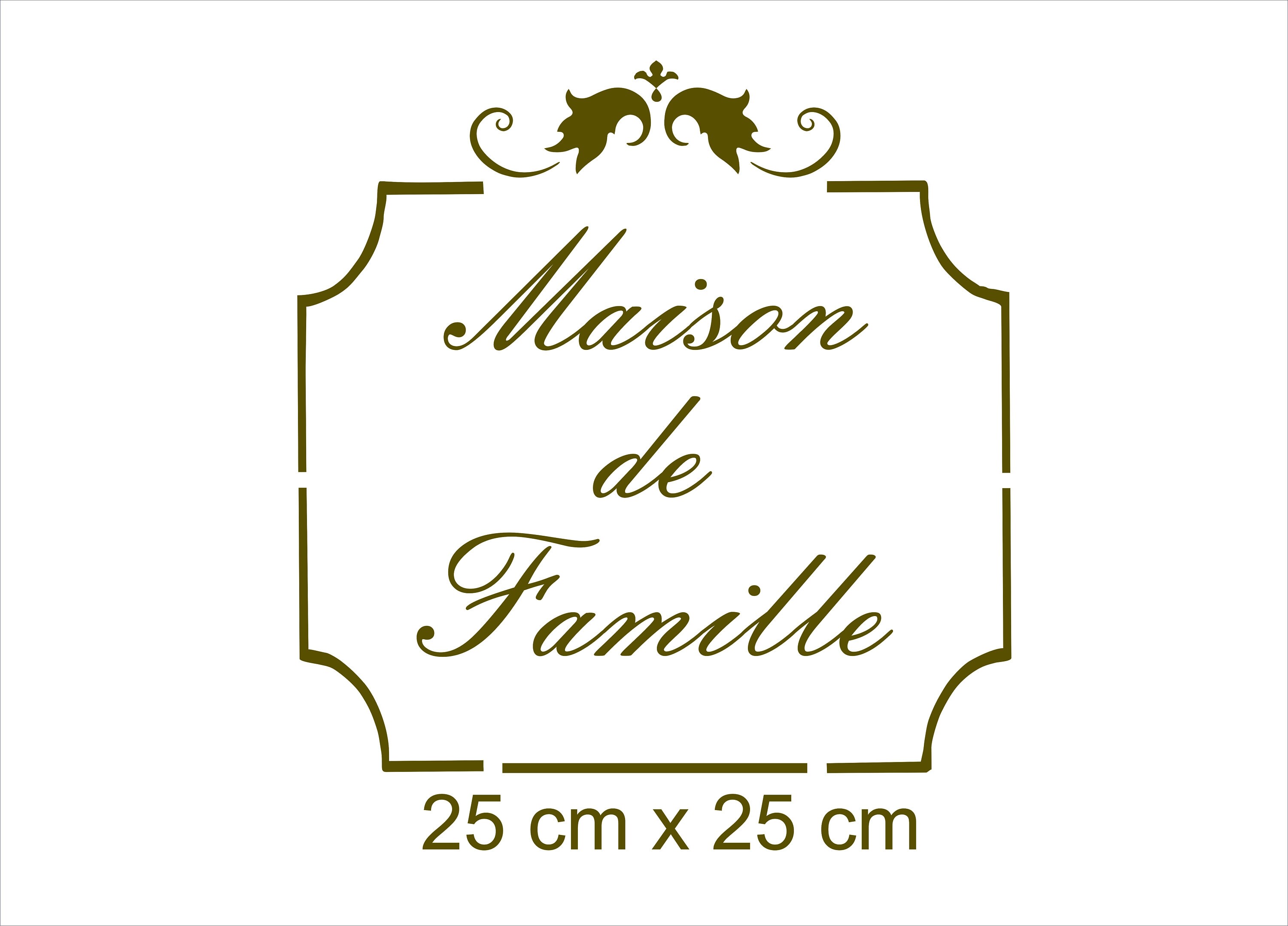 stencil, Pochoir Maison de Famille Carree